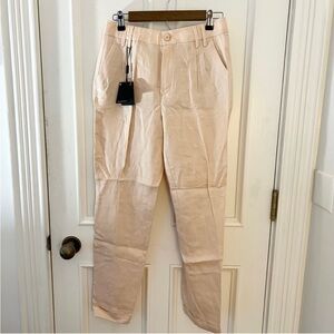 Massimo Dutti Cream Ankle Pants